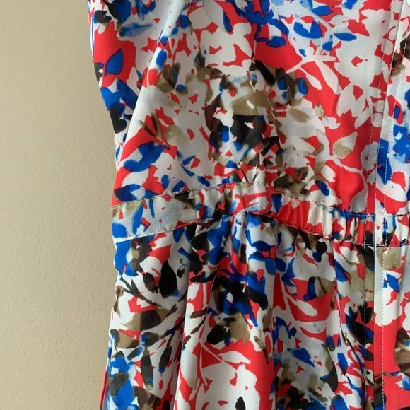 J. Crew Bright Floral Mini dress - 6 (Orange, Blue, Black, White) - Picture 6 of 8